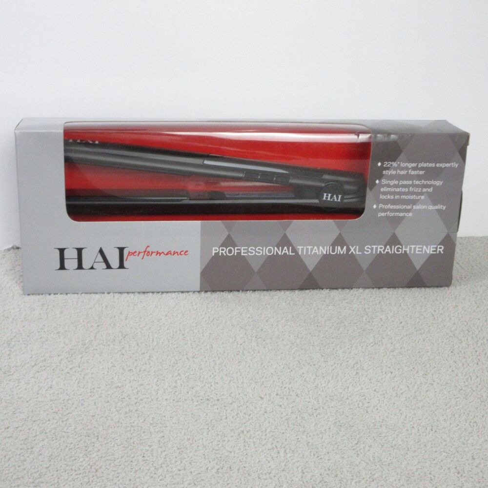 HAI Professional Titanium‎ XL Hair Straightener EF-018 Black Salon Flat Iron New